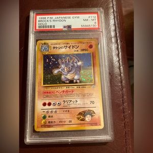 Japanese Brock’s Rhydon holo PSA 8 Feraligator holo PSA 9